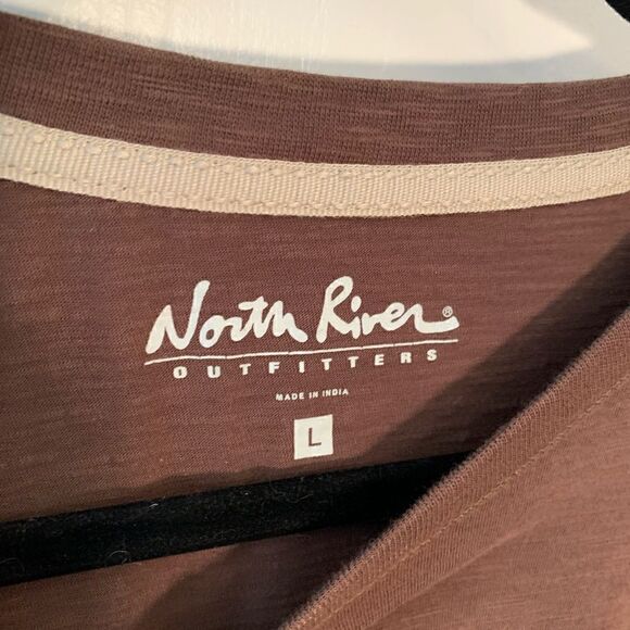North River outfitters EUC brown long sleeve tee shirt Size Large - Picture 3 of 3